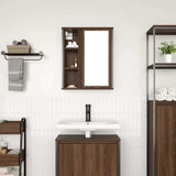 vidaXL Badkamerwandkast met spiegel 50x21x60 cm eikenkleurig