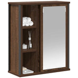 vidaXL Badkamerwandkast met spiegel 50x21x60 cm eikenkleurig