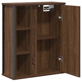 vidaXL Badkamerwandkast met spiegel 50x21x60 cm eikenkleurig