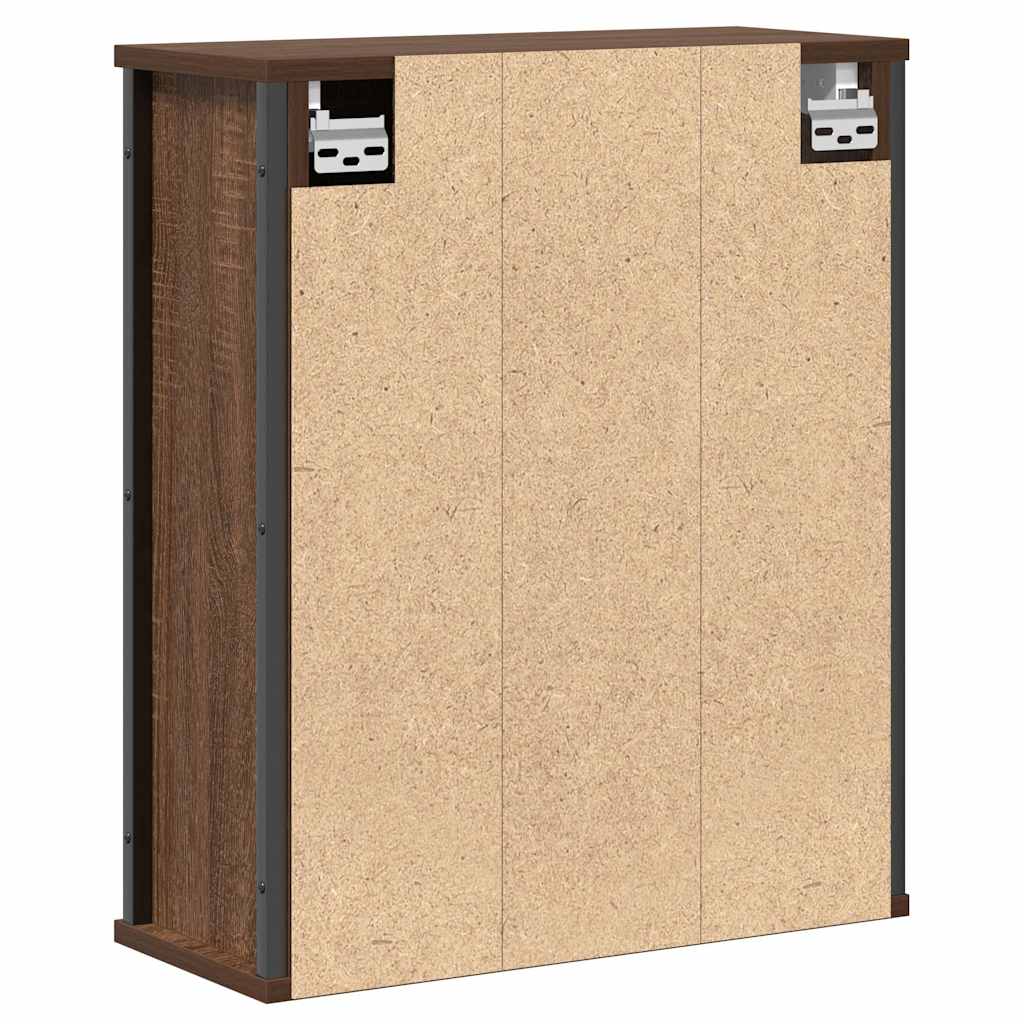 vidaXL Badkamerwandkast met spiegel 50x21x60 cm eikenkleurig