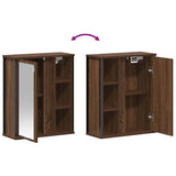 vidaXL Badkamerwandkast met spiegel 50x21x60 cm eikenkleurig