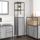 vidaXL Bathroom Cabinet with Shelves 36x35x165 cm Black Oak