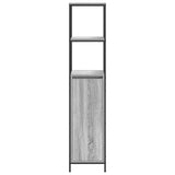 vidaXL Bathroom Cabinet with Shelves 36x35x165 cm Black Oak