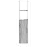 vidaXL Bathroom Cabinet with Shelves 36x35x165 cm Black Oak