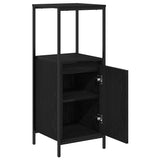 vidaXL Badkamermeubel met planken 36x35x95 cm zwart eikenkleurig