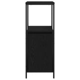 vidaXL Badkamermeubel met planken 36x35x95 cm zwart eikenkleurig
