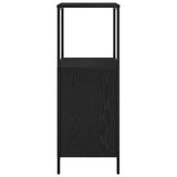 vidaXL Badkamermeubel met planken 36x35x95 cm zwart eikenkleurig