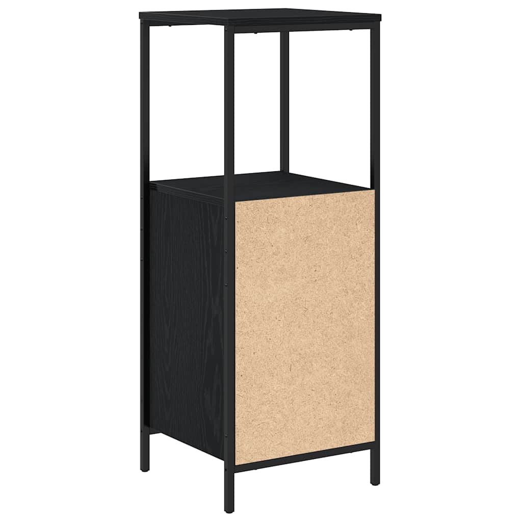 vidaXL Badkamermeubel met planken 36x35x95 cm zwart eikenkleurig