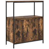 vidaXL Bathroom Cabinet with Shelves 76.5x35x95 cm Black Oak