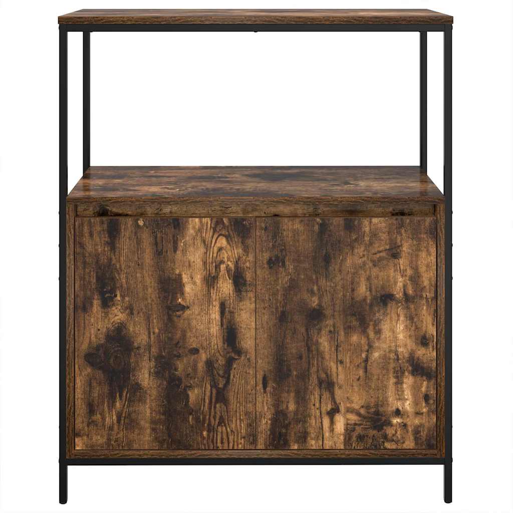 vidaXL Bathroom Cabinet with Shelves 76.5x35x95 cm Black Oak