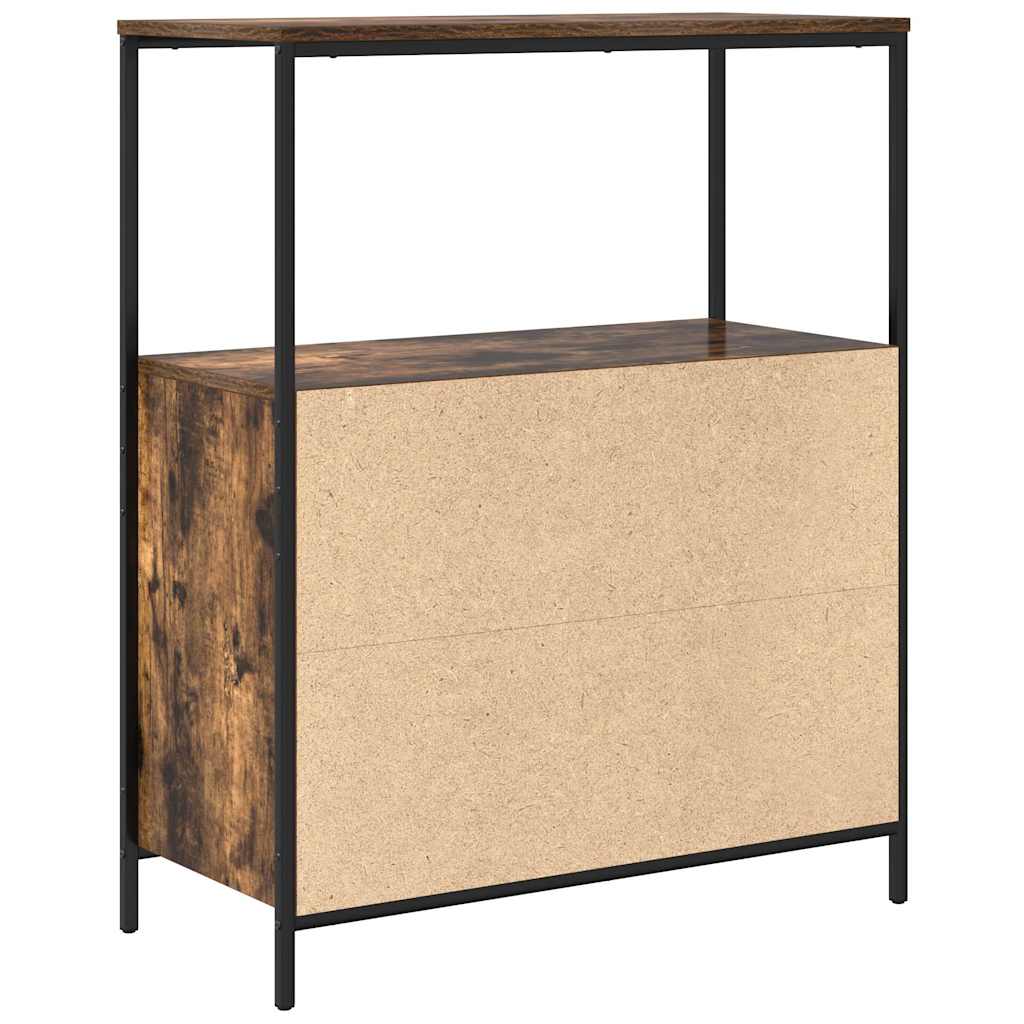 vidaXL Bathroom Cabinet with Shelves 76.5x35x95 cm Black Oak