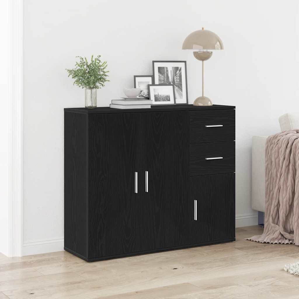 vidaXL Dressoir 91x29,5x75 cm bewerkt hout wit