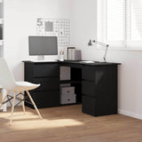 vidaXL Corner Desk 145x100x76 cm Engineered Wood White