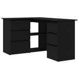 vidaXL Corner Desk 145x100x76 cm Engineered Wood White