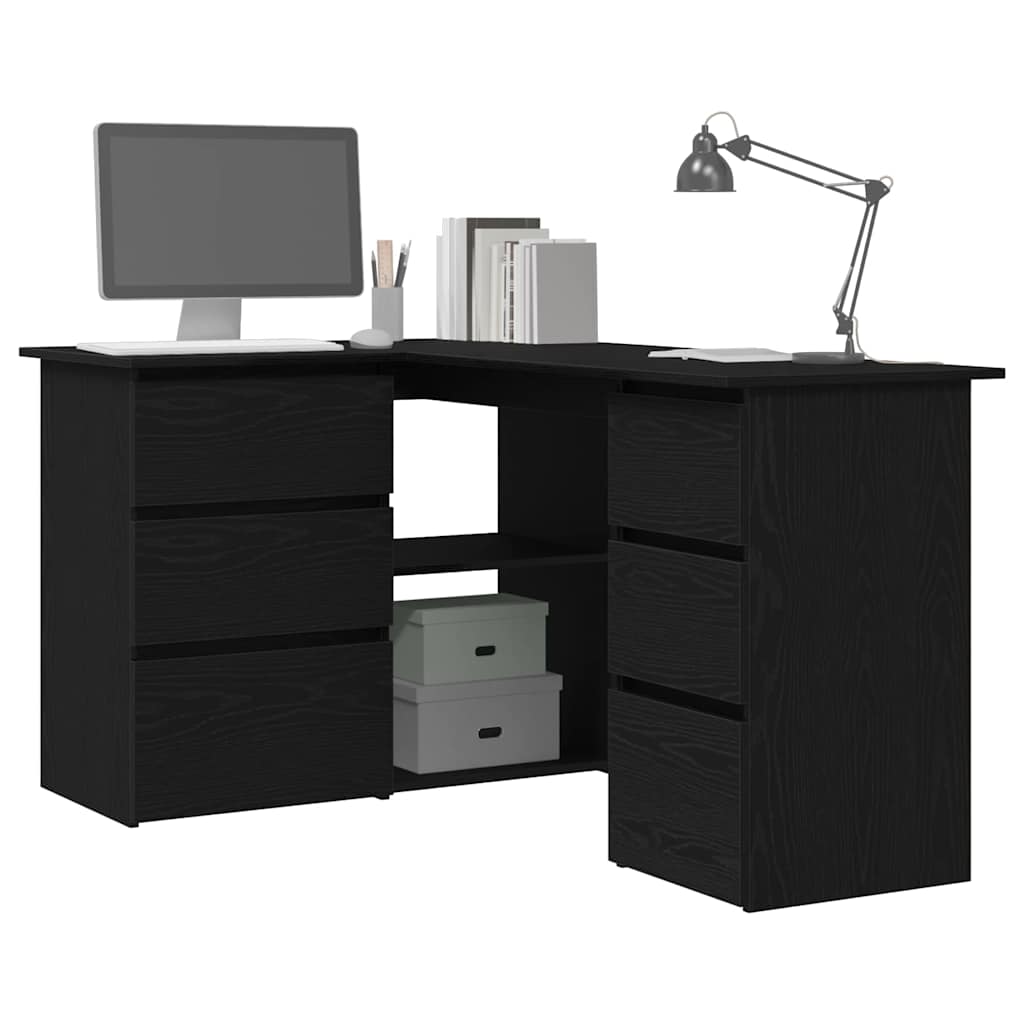 vidaXL Corner Desk 145x100x76 cm Engineered Wood White