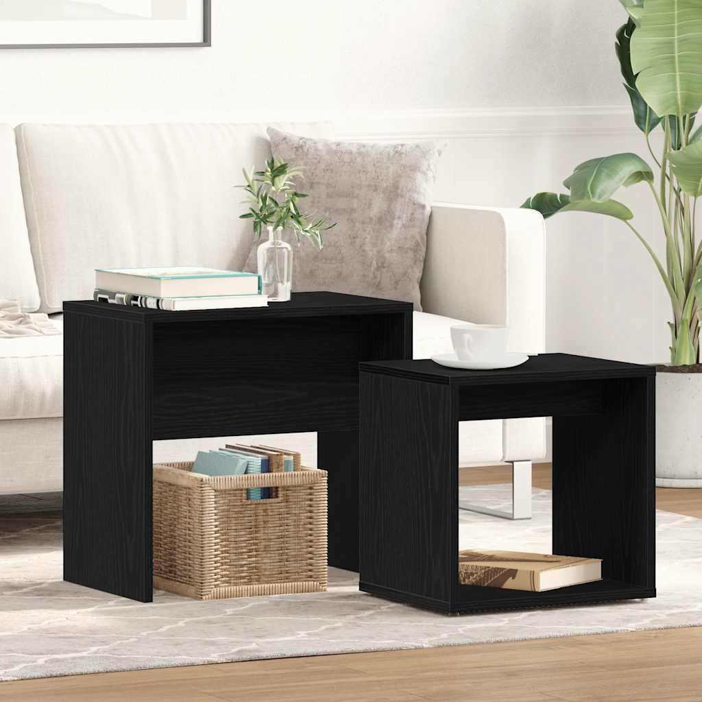 vidaXL Salontafelset 48x30x45 cm bewerkt hout wit