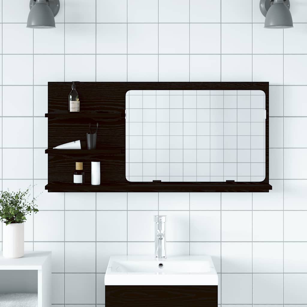 vidaXL Badkamerspiegel 90x10,5x45 cm bewerkt hout wit