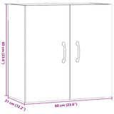 vidaXL Wandkast 60x31x60 cm bewerkt hout wit