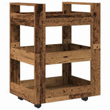 vidaXL Keukentrolley 60x45x80 cm bewerkt hout wit
