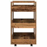 vidaXL Keukentrolley 60x45x80 cm bewerkt hout wit