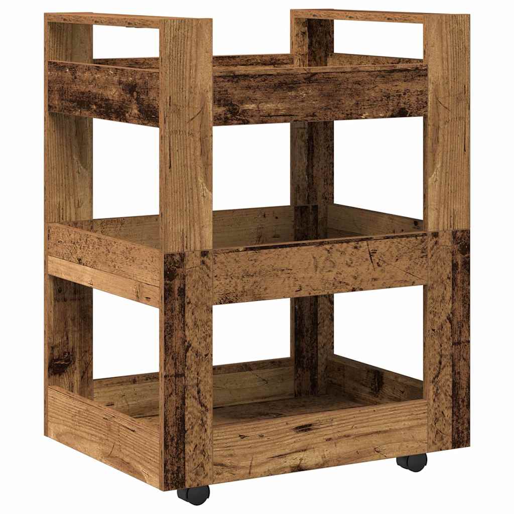 vidaXL Keukentrolley 60x45x80 cm bewerkt hout wit