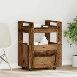 vidaXL Keukentrolley 60x45x80 cm bewerkt hout wit