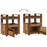 vidaXL Keukentrolley 60x45x80 cm bewerkt hout wit