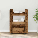 vidaXL Keukentrolley 60x45x80 cm bewerkt hout wit