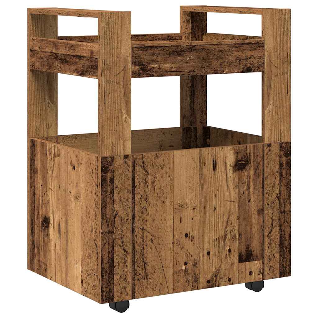 vidaXL Keukentrolley 60x45x80 cm bewerkt hout wit