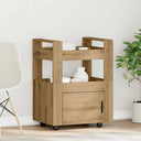 vidaXL Keukentrolley 60x45x80 cm bewerkt hout wit