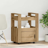 vidaXL Keukentrolley 60x45x80 cm bewerkt hout wit