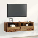 vidaXL Tv-wandmeubels 2 st 40x30x30 cm bewerkt hout wit