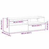 vidaXL Tv-wandmeubels 2 st 40x30x30 cm bewerkt hout wit