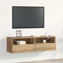 vidaXL Tv-wandmeubels 2 st 40x30x30 cm bewerkt hout wit