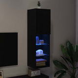 vidaXL TV Cabinets 2 pcs with LED lighting 30.5x30x60 cm white