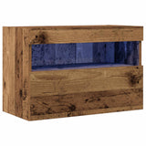 vidaXL Tv-wandmeubel met LED-verlichting 40x30x40 cm bruin eikenkleur