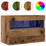 vidaXL Tv-wandmeubel met LED-verlichting 40x30x40 cm bruin eikenkleur