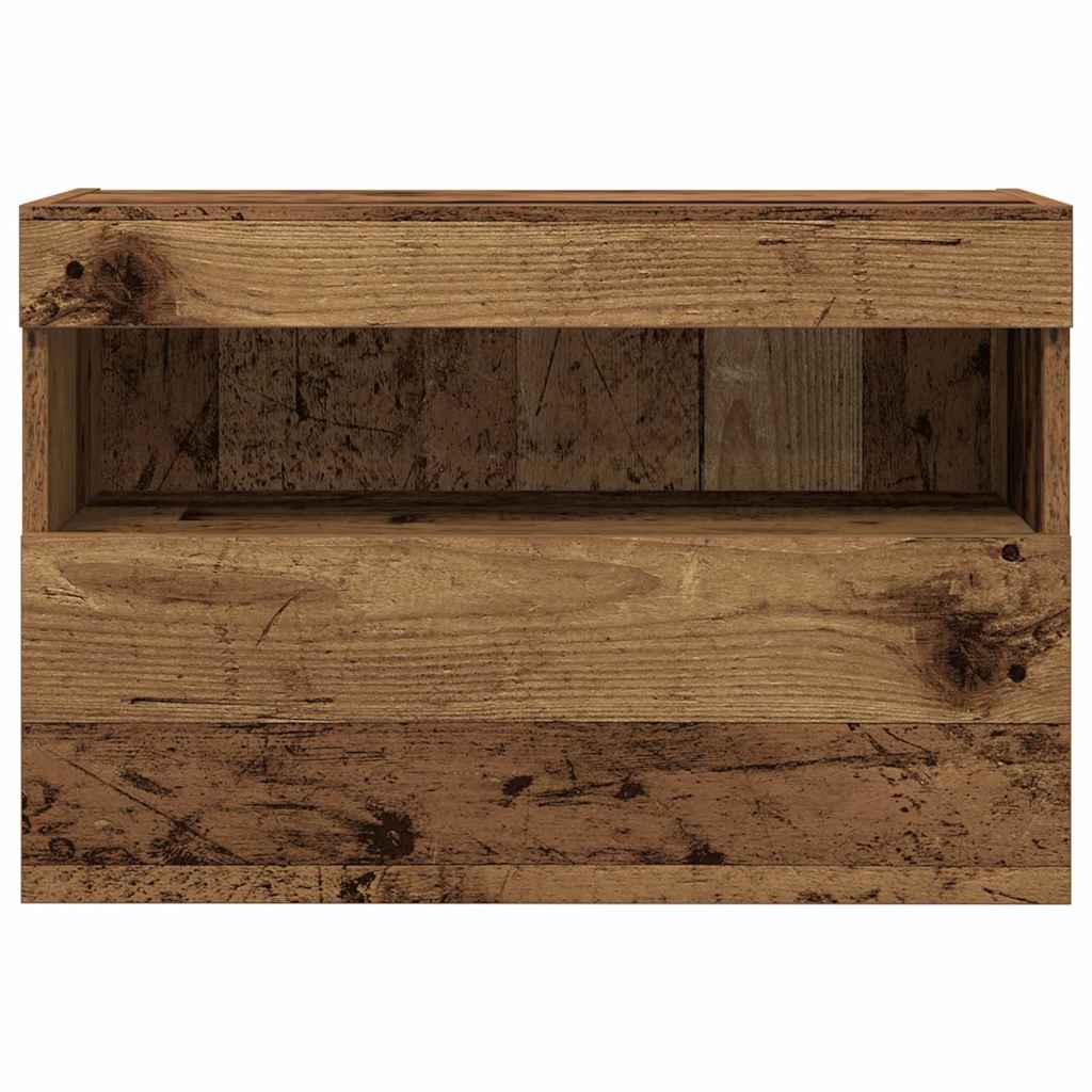 vidaXL Tv-wandmeubel met LED-verlichting 40x30x40 cm bruin eikenkleur