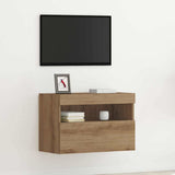 vidaXL Tv-wandmeubel met LED-verlichting 40x30x40 cm bruin eikenkleur