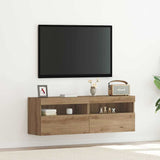 vidaXL Tv-wandmeubel met LED-verlichting 40x30x40 cm bruin eikenkleur
