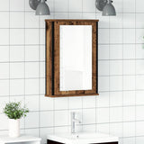 vidaXL Badkamerspiegelkast 42x12x60 cm bewerkt hout zwart