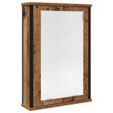 vidaXL Badkamerspiegelkast 42x12x60 cm bewerkt hout zwart