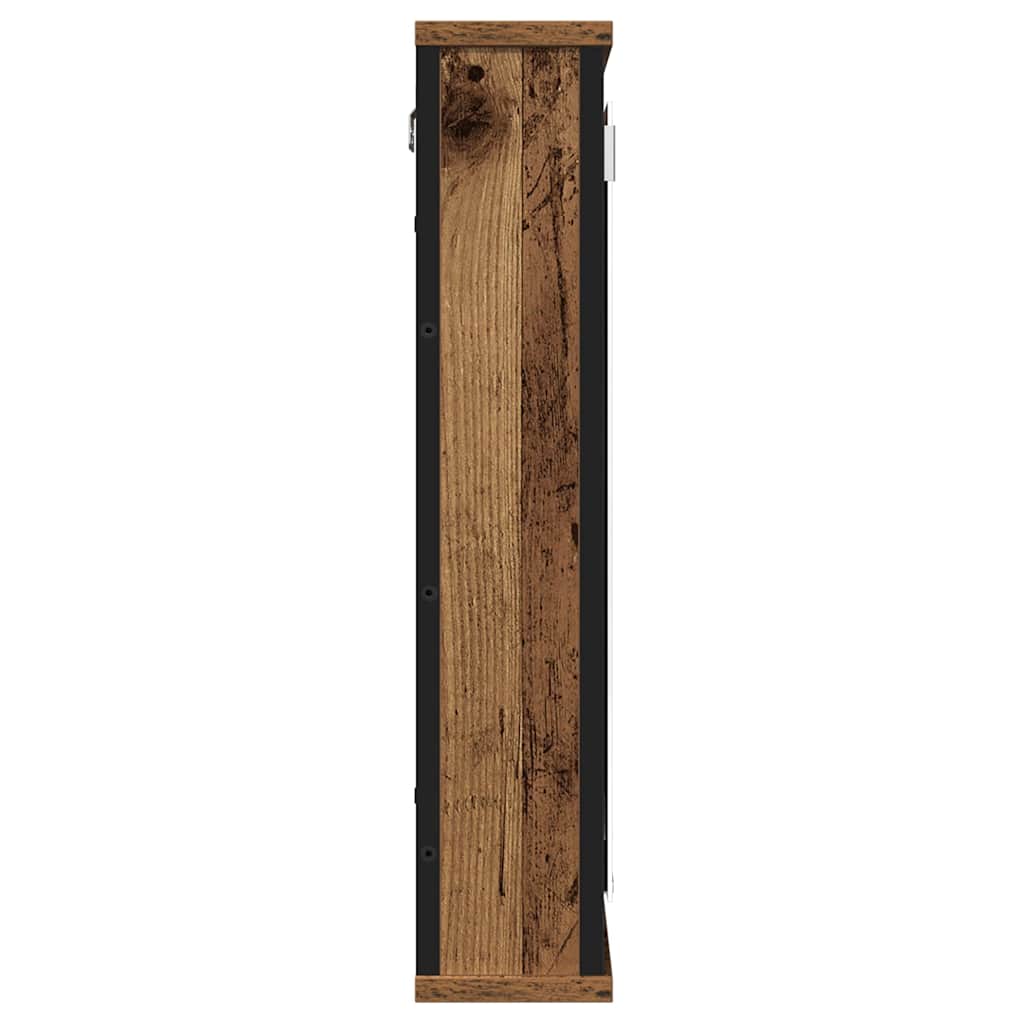 vidaXL Badkamerspiegelkast 42x12x60 cm bewerkt hout zwart
