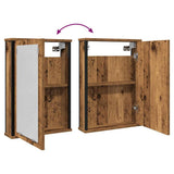 vidaXL Badkamerspiegelkast 42x12x60 cm bewerkt hout zwart