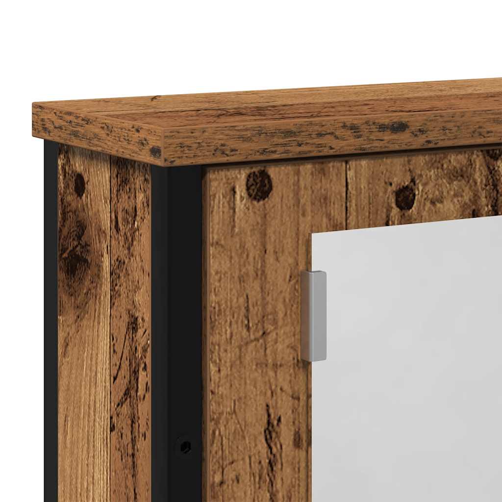 vidaXL Badkamerspiegelkast 42x12x60 cm bewerkt hout zwart