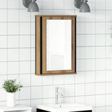 vidaXL Badkamerspiegelkast 42x12x60 cm bewerkt hout zwart
