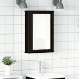 vidaXL Badkamerspiegelkast 42x12x60 cm bewerkt hout zwart