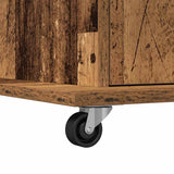 vidaXL Drafting Table with Wheels and Drawer 55x55x107 cm Engineered Wood White