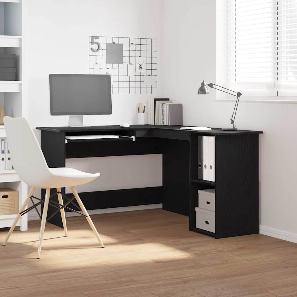vidaXL Hoekbureau L-vormig 120x140x75 cm bewerkt hout wit