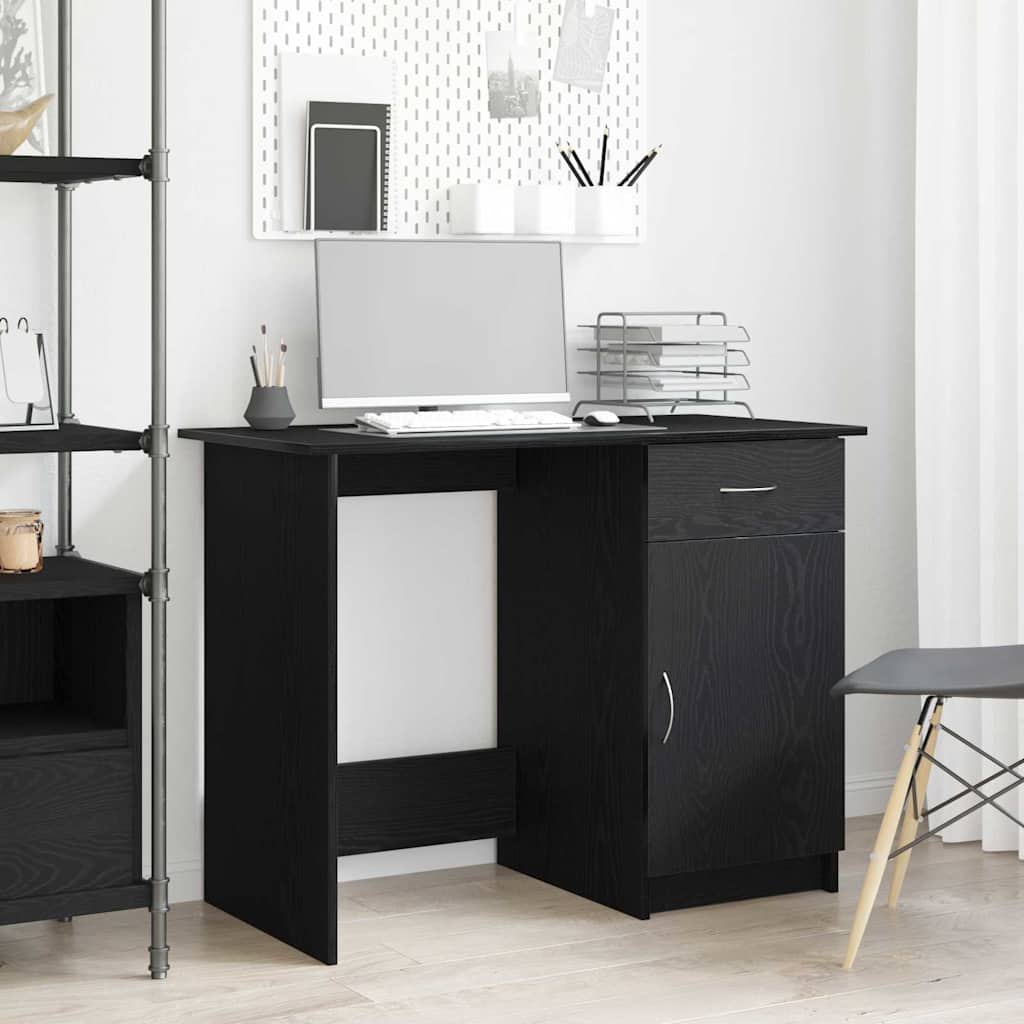 vidaXL Bureau 100x50x76 cm bewerkt hout wit